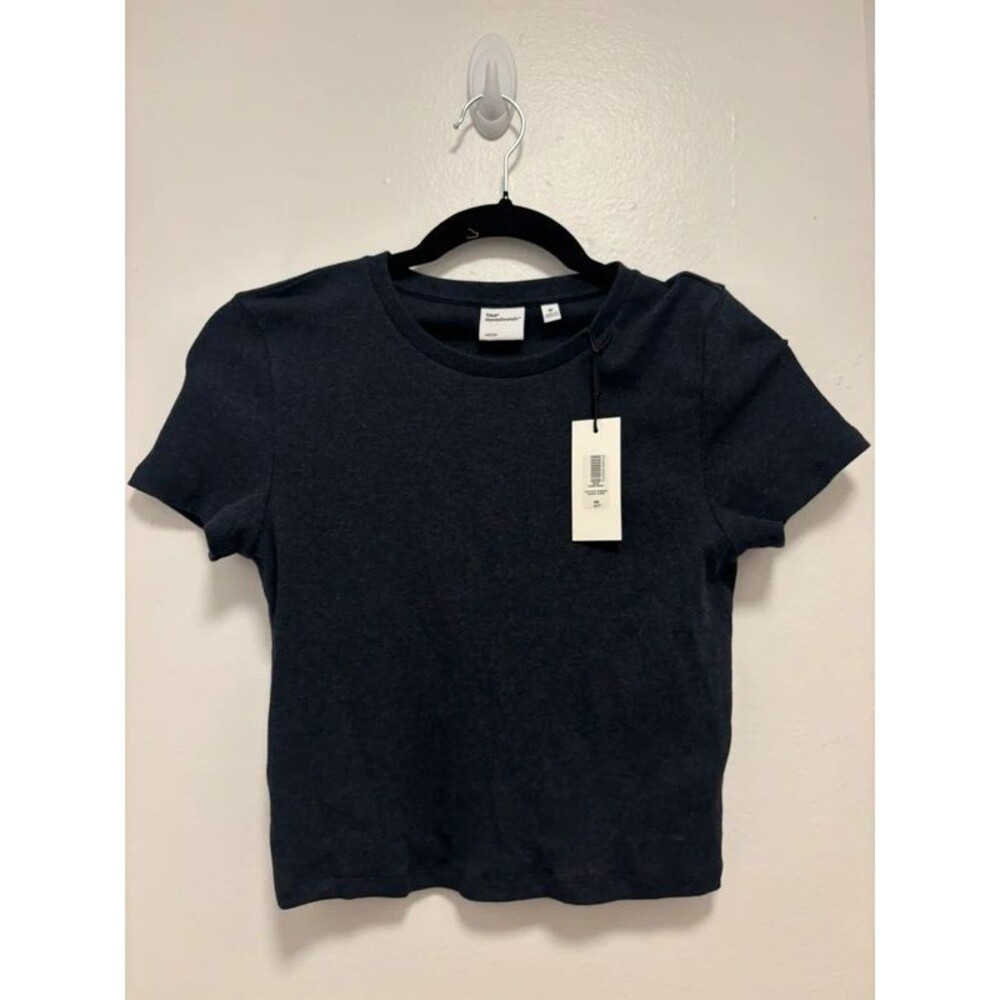NWT Aritzia Homestrech Heather Admiral crop tee